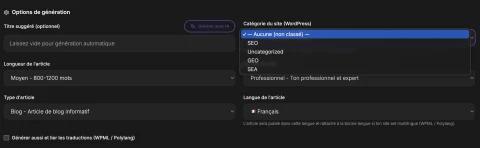 Automatic Page & Category Detection